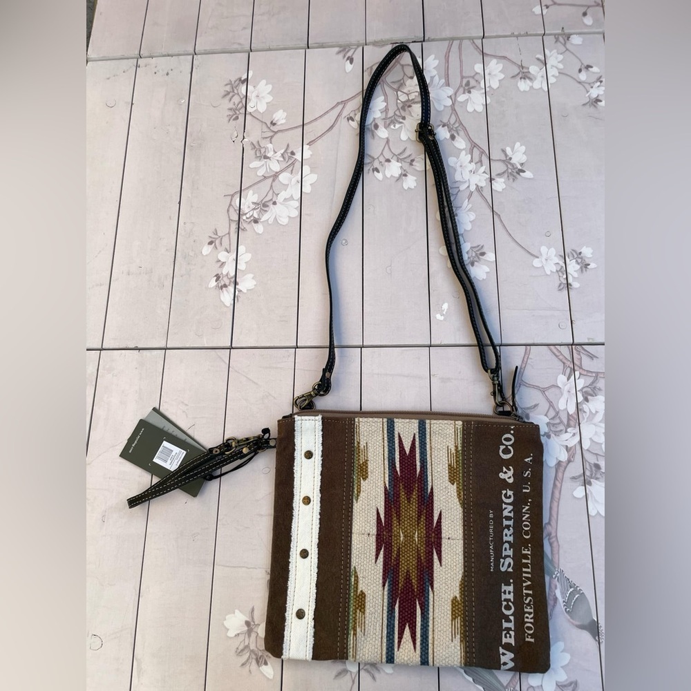 Mayra Elegant Brown and White Crossbody Bags with Structured Design